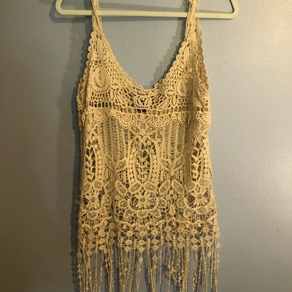 Lace Swim Coverup Medium - Picture 2 of 3